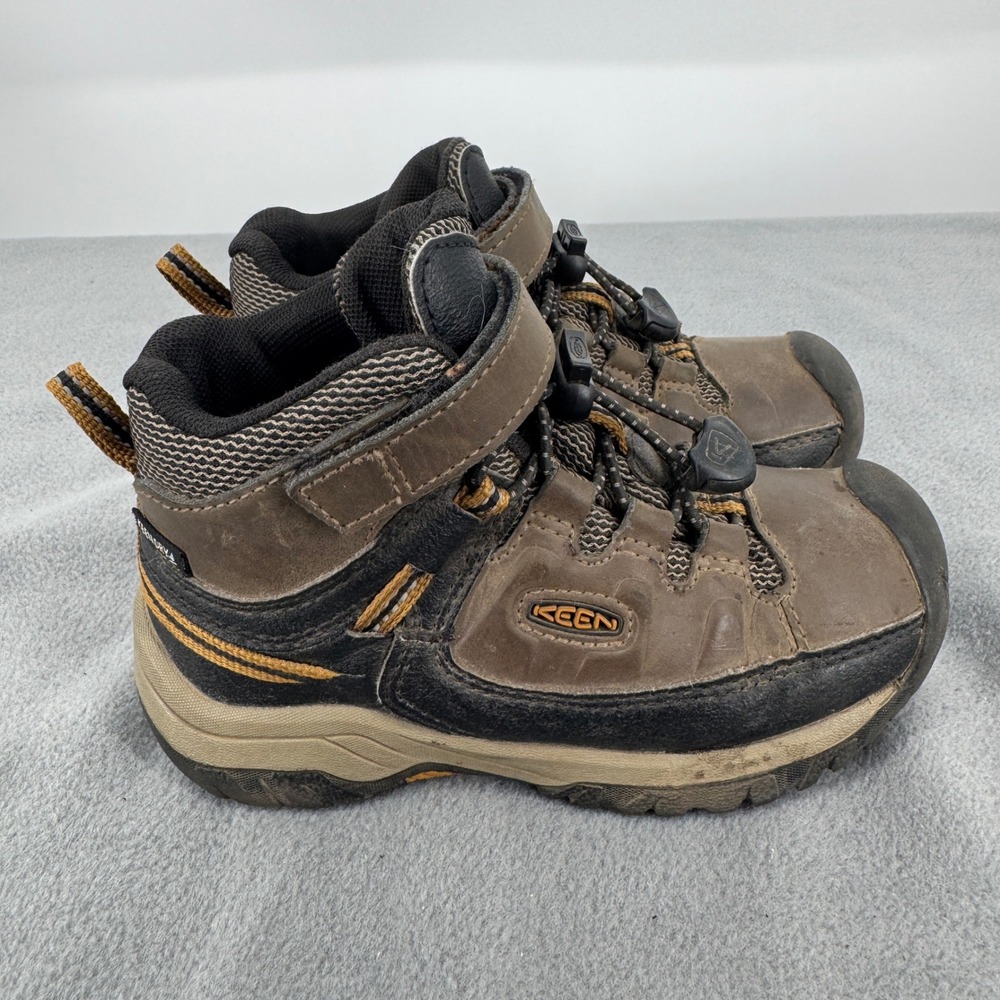 KEEN Targhee Kids 10 Waterproof Leather Hiking Boots Brown 1019831